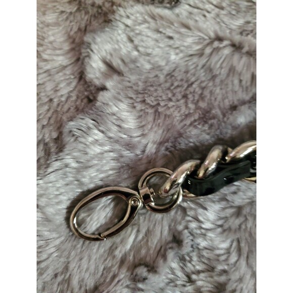 My Flat in London Saville Black Scarlett Faux Fur Bag Bow Snap Close M028745 - Picture 15 of 16